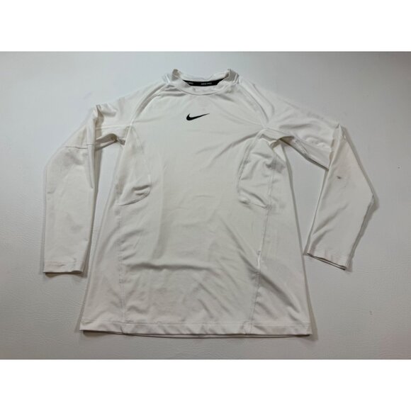 Nike Pro Long Sleeve White Dri-FIT Shirt S Compression winter gear (bin KK173) - Picture 1 of 7